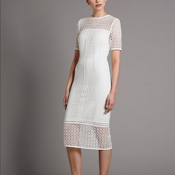 ASOS | Dresses | Asos White Lace Midi Dress | Poshmark